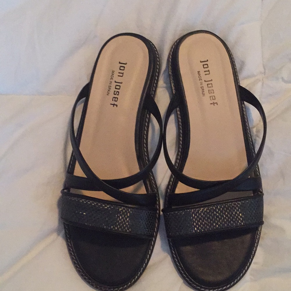 Flat Jon Josef sandals in new condition .